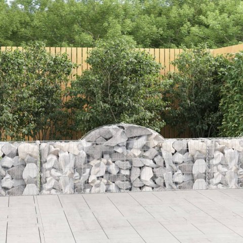 Kosze gabionowe, 12 szt, 200x30x60/80 cm, galwanizowane żelazo