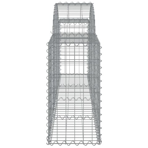 Kosze gabionowe, 12 szt, 200x30x60/80 cm, galwanizowane żelazo