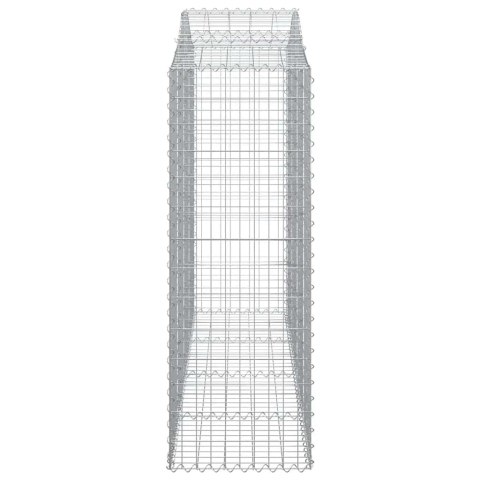 Kosze gabionowe, 12 szt, 200x50x140/160cm, galwanizowane żelazo