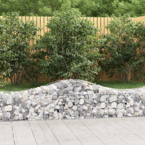 Kosze gabionowe, 14 szt, 200x50x40/60 cm, galwanizowane żelazo