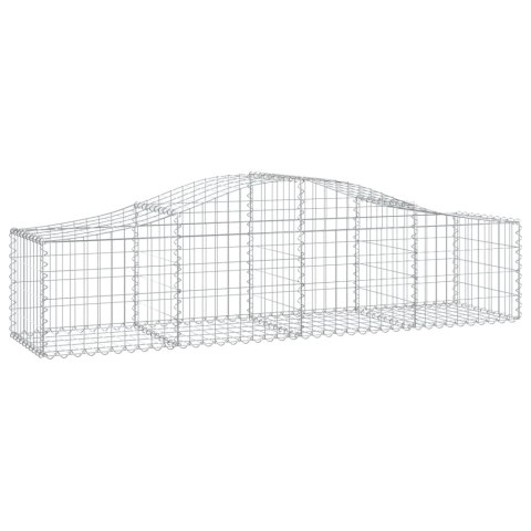 Kosze gabionowe, 14 szt, 200x50x40/60 cm, galwanizowane żelazo