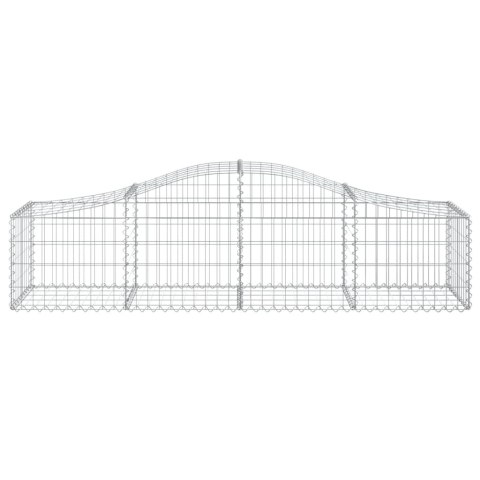 Kosze gabionowe, 14 szt, 200x50x40/60 cm, galwanizowane żelazo