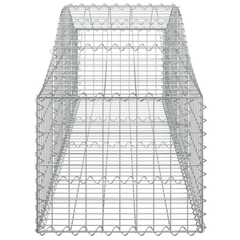Kosze gabionowe, 14 szt, 200x50x40/60 cm, galwanizowane żelazo