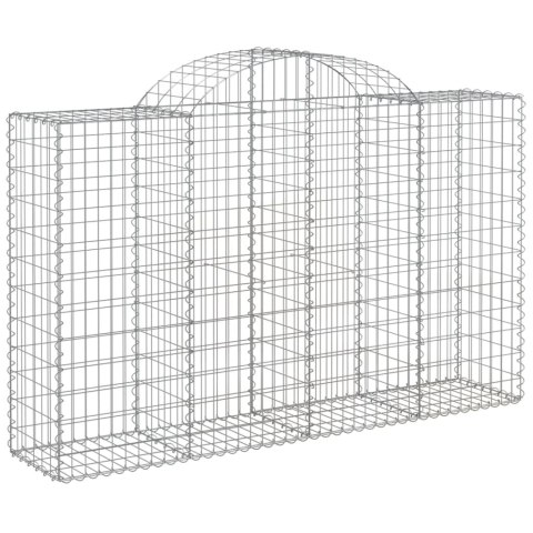 Kosze gabionowe, 15 szt, 200x50x120/140cm, galwanizowane żelazo