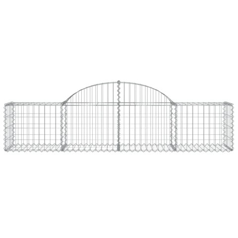 Kosze gabionowe, 15 szt, 200x50x40/60 cm, galwanizowane żelazo