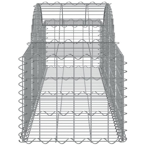 Kosze gabionowe, 15 szt, 200x50x40/60 cm, galwanizowane żelazo