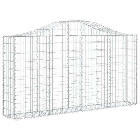Kosze gabionowe, 20 szt, 200x30x100/120cm, galwanizowane żelazo
