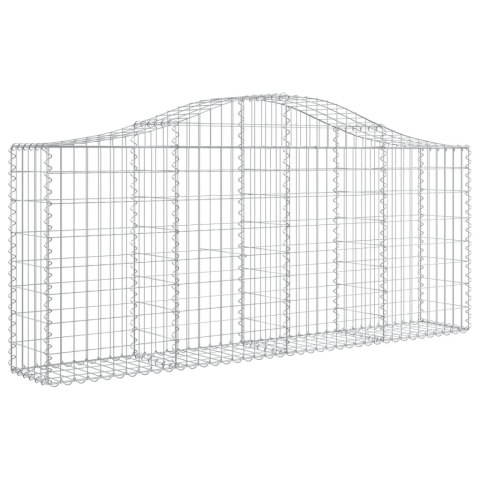 Kosze gabionowe, 20 szt, 200x30x80/100 cm, galwanizowane żelazo