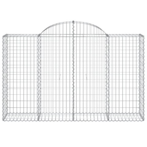 Kosze gabionowe, 20 szt, 200x50x120/140cm, galwanizowane żelazo