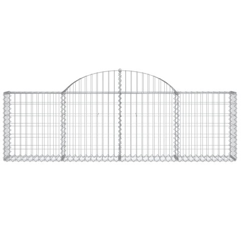 Kosze gabionowe, 25 szt, 200x30x60/80 cm, galwanizowane żelazo