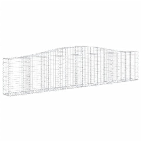 Kosze gabionowe, 25 szt, 400x30x80/100 cm, galwanizowane żelazo