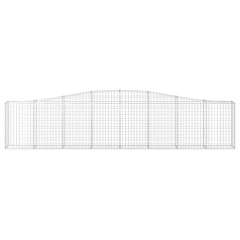 Kosze gabionowe, 25 szt, 400x30x80/100 cm, galwanizowane żelazo