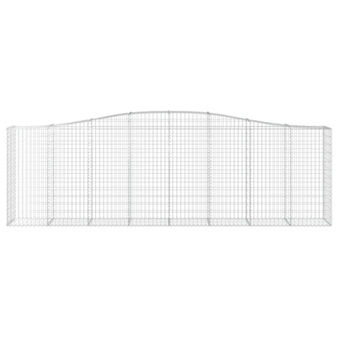 Kosze gabionowe, 25 szt, 400x50x120/140cm, galwanizowane żelazo