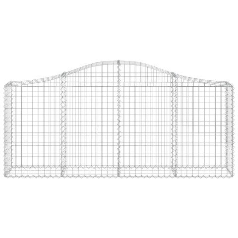 Kosze gabionowe, 30 szt, 200x30x80/100 cm, galwanizowane żelazo