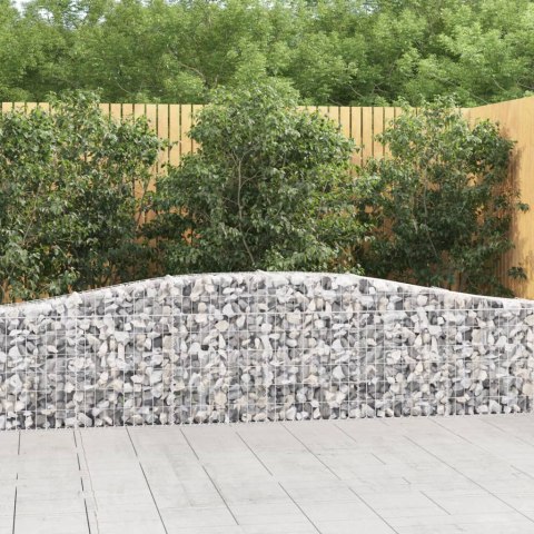 Kosze gabionowe, 9 szt, 400x30x60/80 cm, galwanizowane żelazo