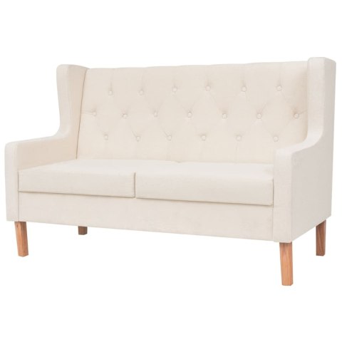 Zestaw wypoczynkowy - sofa i fotel, kremowe