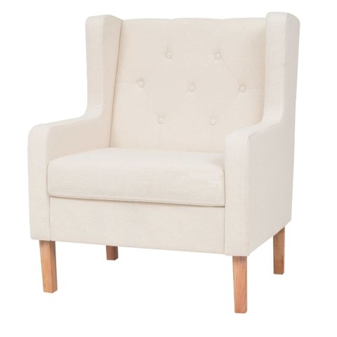 Zestaw wypoczynkowy - sofa i fotel, kremowe