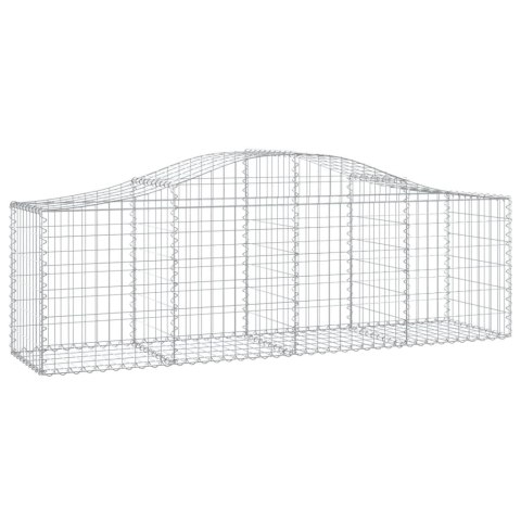Kosze gabionowe, 13 szt, 200x50x60/80 cm, galwanizowane żelazo