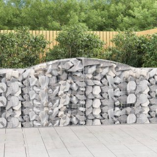 Kosze gabionowe, 4 szt, 400x50x100/120 cm, galwanizowane żelazo
