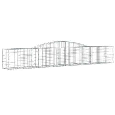 Kosze gabionowe, 4 szt, 400x50x60/80 cm, galwanizowane żelazo
