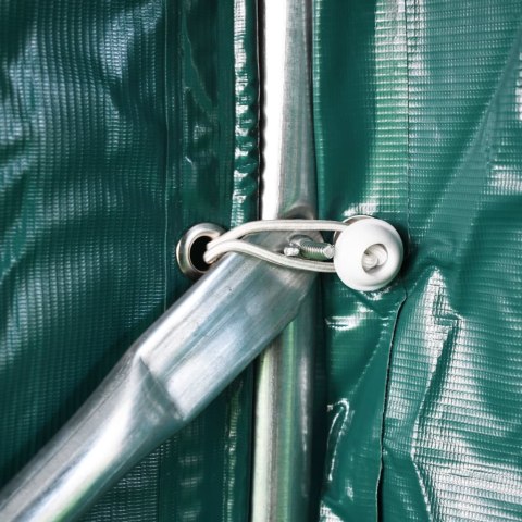 Namiot garażowy z PVC, 2,4 x 2,4 m, zielony