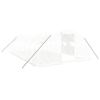 VidaXL Szklarnia ze stalową ramą, biała, 32 m², 8x4x2 m