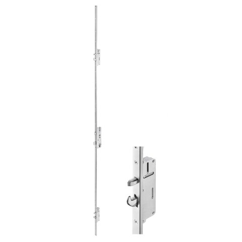Drzwi wejściowe, białe, 110x210 cm, aluminium i PVC