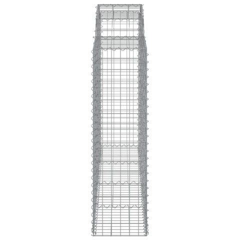 Kosze gabionowe, 11 szt, 200x50x140/160cm, galwanizowane żelazo