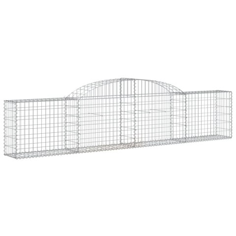 Kosze gabionowe, 11 szt., 300x30x60/80 cm, galwanizowane żelazo