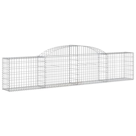 Kosze gabionowe, 13 szt., 300x30x60/80 cm, galwanizowane żelazo