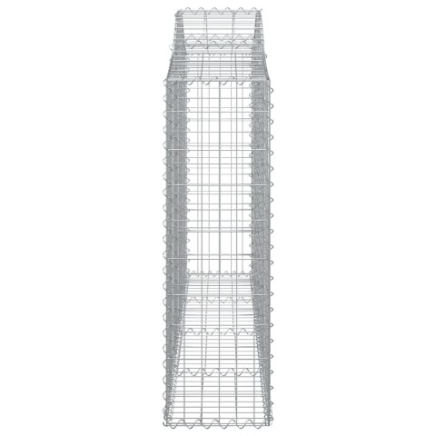 Kosze gabionowe, 15 szt, 200x30x100/120cm, galwanizowane żelazo