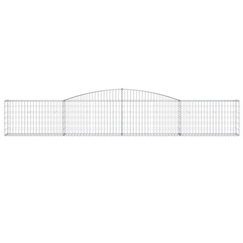 Kosze gabionowe, 15 szt, 400x30x60/80 cm, galwanizowane żelazo