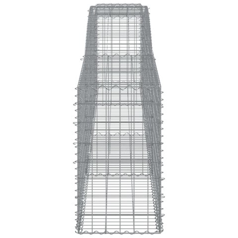 Kosze gabionowe, 20 szt, 400x50x80/100 cm, galwanizowane żelazo