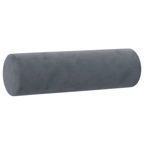 3-osobowa sofa z poduszkami, ciemnoszara, 180 cm, aksamit