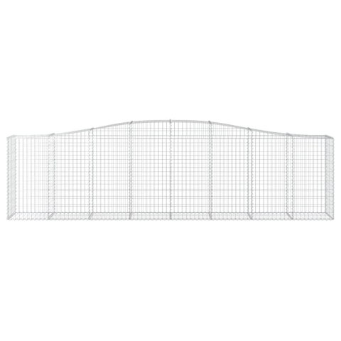 Kosze gabionowe, 3 szt, 400x50x100/120 cm, galwanizowane żelazo