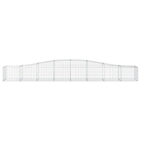 Kosze gabionowe, 5 szt, 400x50x40/60 cm, galwanizowane żelazo