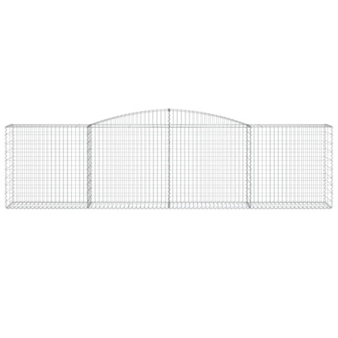Kosze gabionowe, 7 szt, 400x50x100/120 cm, galwanizowane żelazo