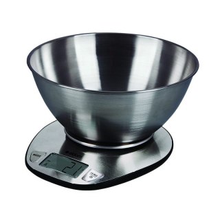 ELDOM WAGA KUCHENNA ELEKTRONICZNA WK320S RENA DOKŁADNOSĆ 1 G WAŻY DO 5 KG WYŚWIETLACZ LED STALOWA Z MISKĄ