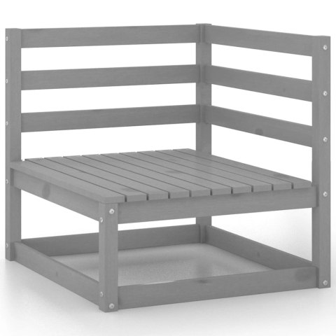 10-cz. zestaw mebli wypoczynkowych do ogrodu, szary, sosnowy
