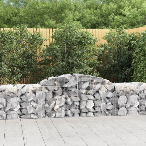 Kosze gabionowe, 10 szt., 300x50x60/80 cm, galwanizowane żelazo