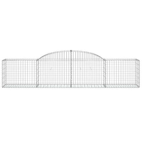 Kosze gabionowe, 10 szt., 300x50x60/80 cm, galwanizowane żelazo