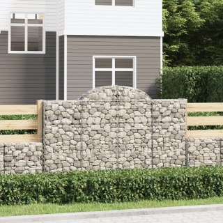 VidaXL Kosze gabionowe, 11 szt, 200x30x120/140cm, galwanizowane żelazo