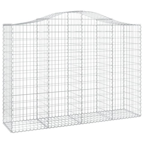 Kosze gabionowe, 11 szt, 200x50x140/160cm, galwanizowane żelazo
