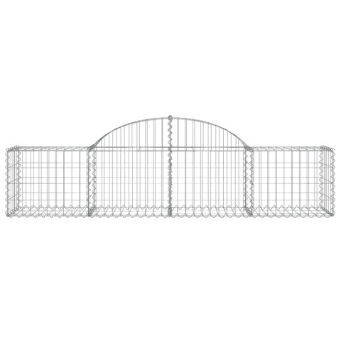 Kosze gabionowe, 12 szt, 200x50x40/60 cm, galwanizowane żelazo