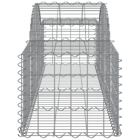 Kosze gabionowe, 12 szt, 200x50x40/60 cm, galwanizowane żelazo