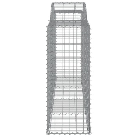 Kosze gabionowe, 12 szt, 300x50x120/140cm, galwanizowane żelazo