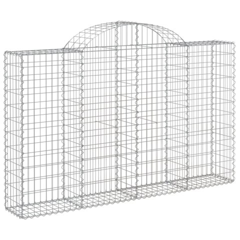 Kosze gabionowe, 13 szt, 200x30x120/140cm, galwanizowane żelazo