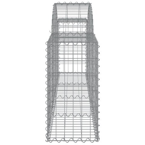 Kosze gabionowe, 13 szt, 200x30x60/80 cm, galwanizowane żelazo