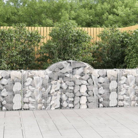 Kosze gabionowe, 13 szt, 200x30x80/100 cm, galwanizowane żelazo