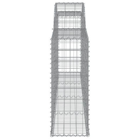 Kosze gabionowe, 13 szt, 300x30x80/100 cm, galwanizowane żelazo